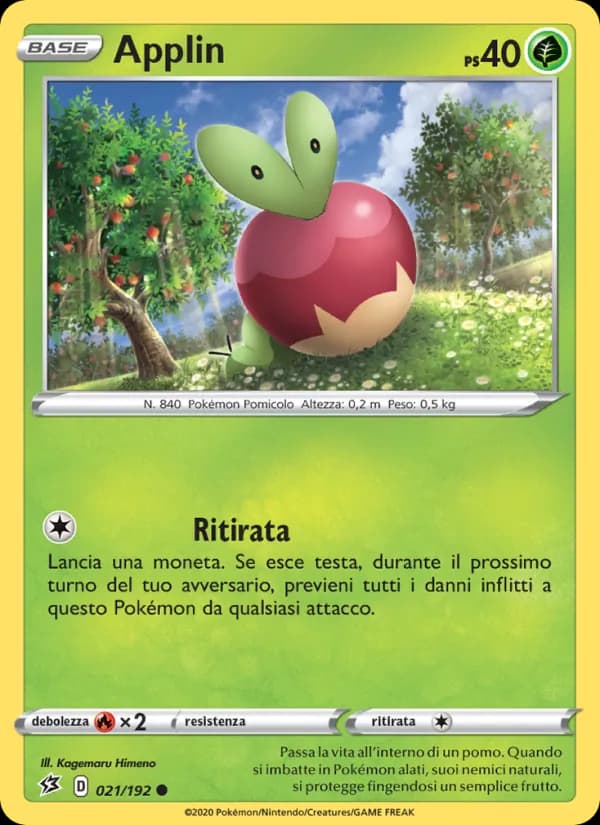 Applin card in Italian