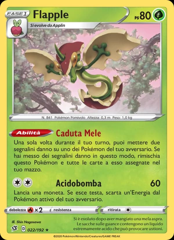 Flapple card in Italian