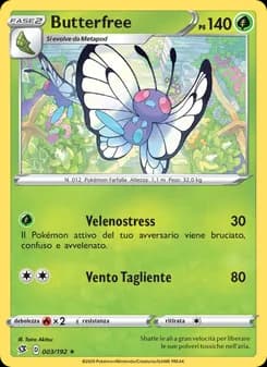 Butterfree card in Italian