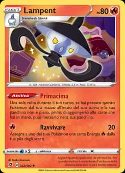 Lampent card in Italian