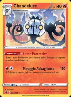 Chandelure card in Italian