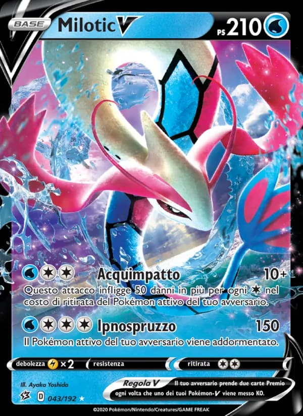 Milotic V card in Italian
