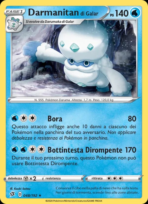 Darmanitan di Galar card in Italian
