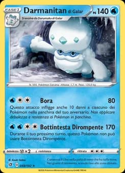 Darmanitan di Galar card in Italian
