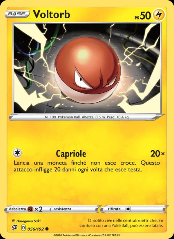 Voltorb card in Italian