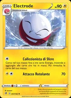 Electrode card in Italian