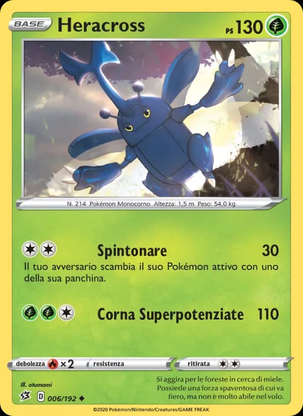 Heracross card in Italian