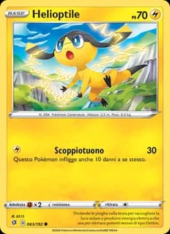Helioptile card in Italian