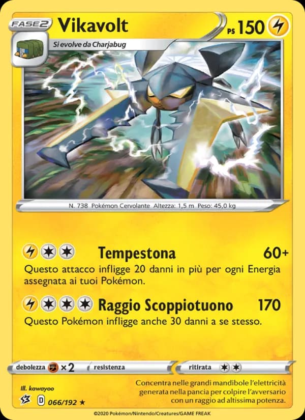 Vikavolt card in Italian