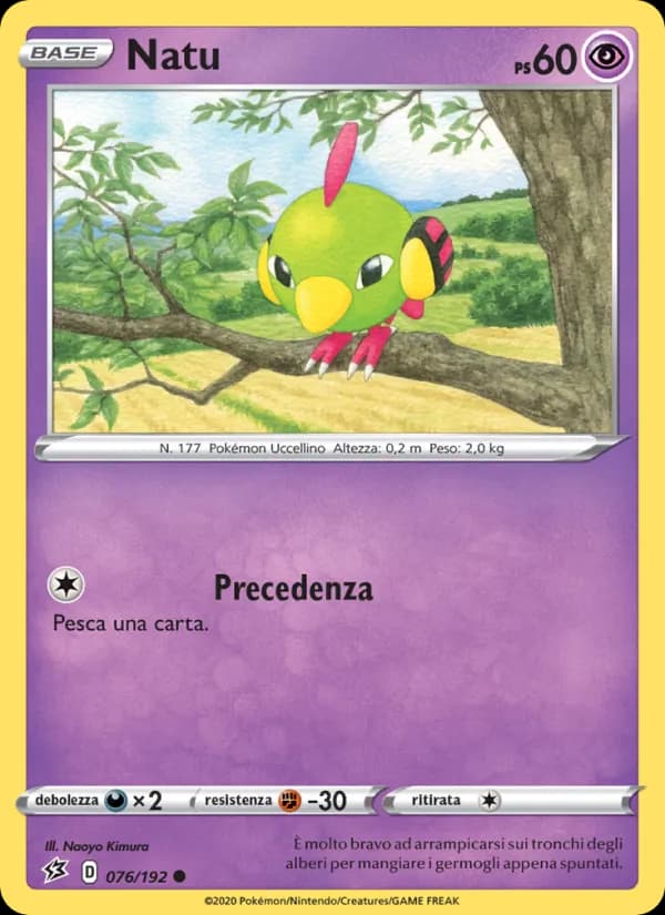 Natu card in Italian