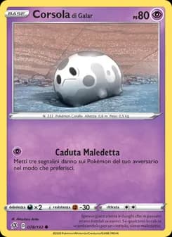 Corsola di Galar card in Italian