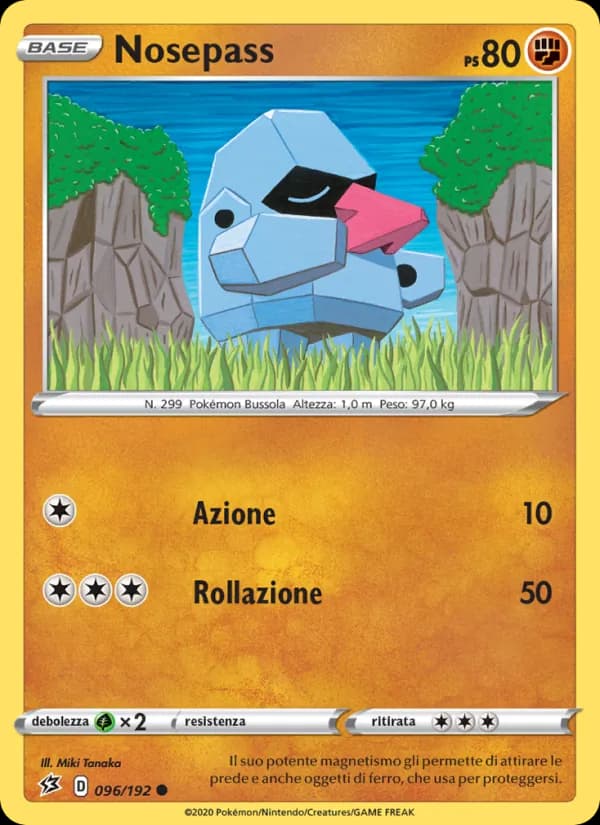 Nosepass card in Italian