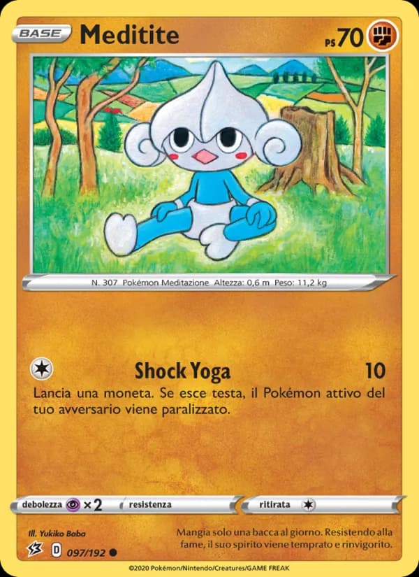 Meditite card in Italian