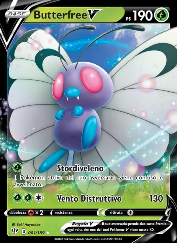 Butterfree V card in Italian