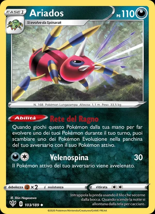 Ariados card in Italian