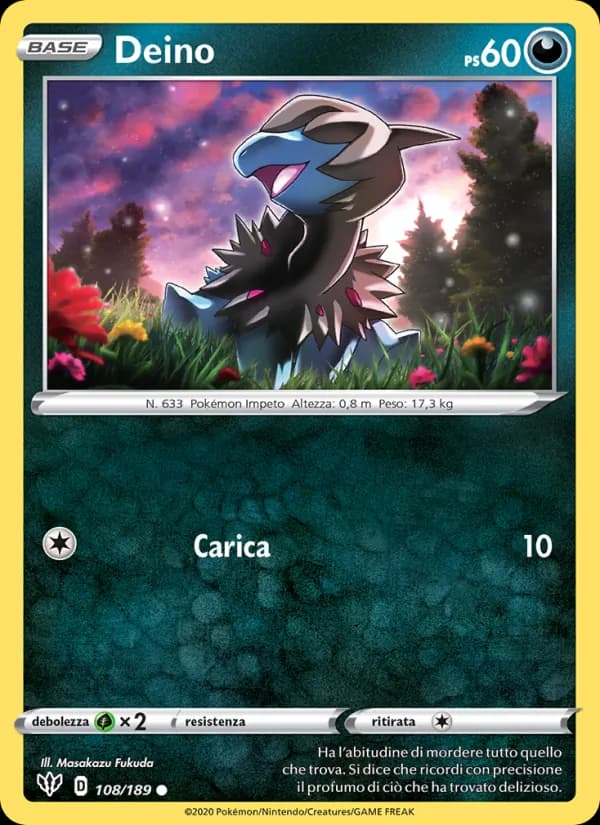 Deino card in Italian