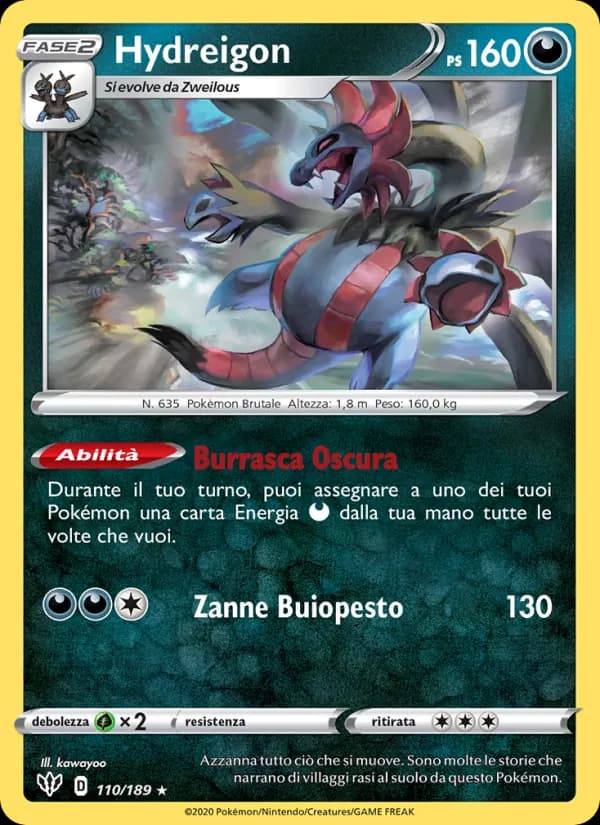 Hydreigon card in Italian