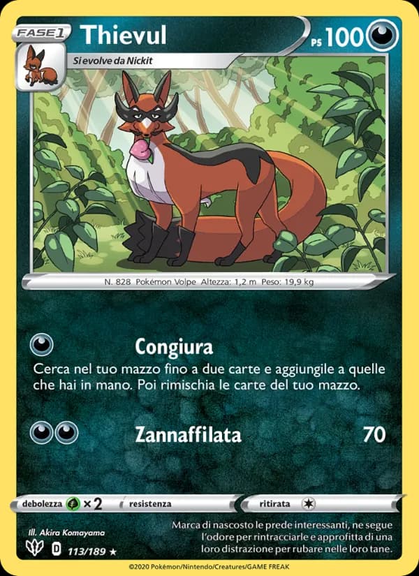 Thievul card in Italian