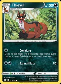Thievul card in Italian