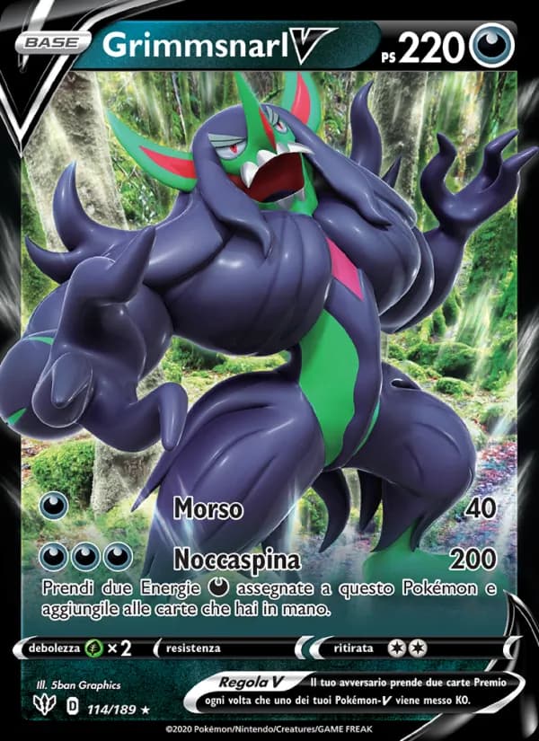 Grimmsnarl V card in Italian