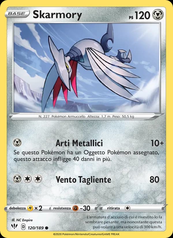 Skarmory card in Italian