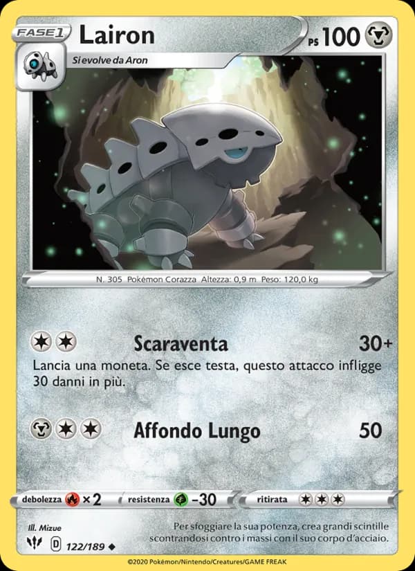 Lairon card in Italian
