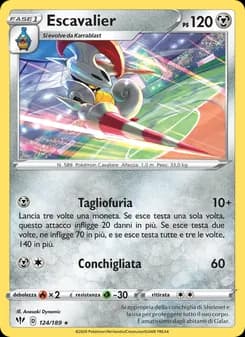 Escavalier card in Italian