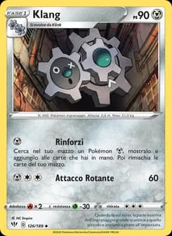 Klang card in Italian