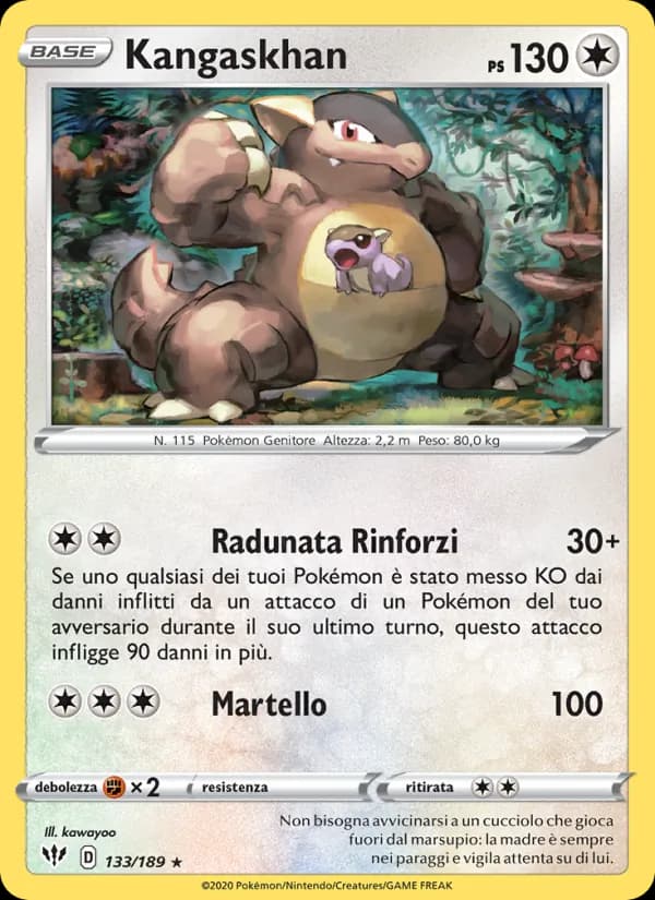 Kangaskhan card in Italian