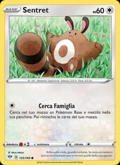 Sentret card in Italian