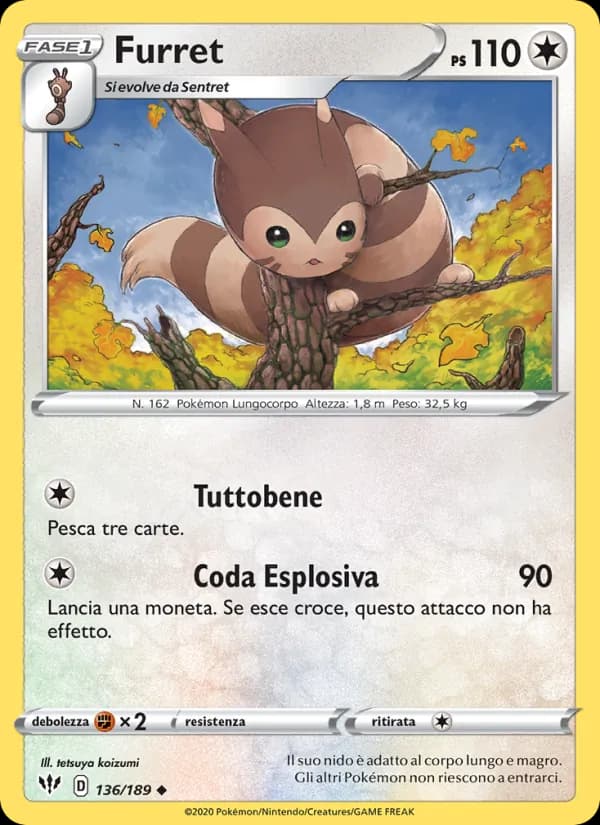 Furret card in Italian