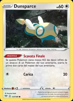 Dunsparce card in Italian