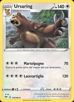 Ursaring card in Italian