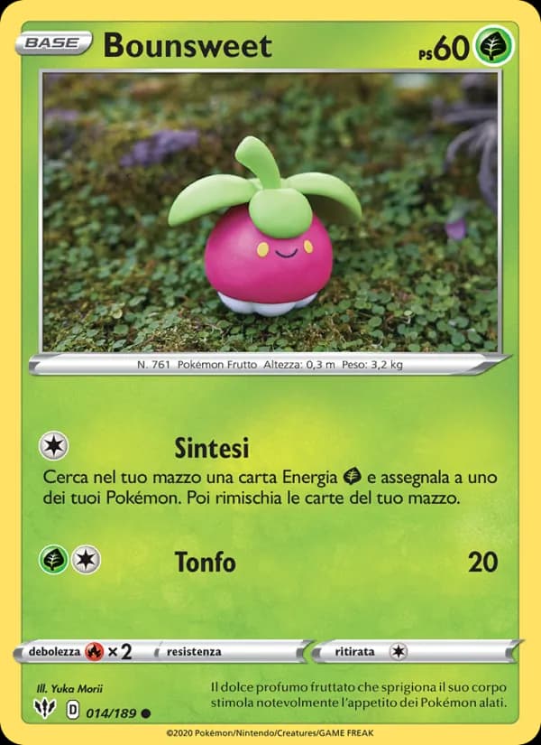 Bounsweet card in Italian