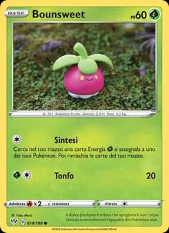 Bounsweet card in Italian