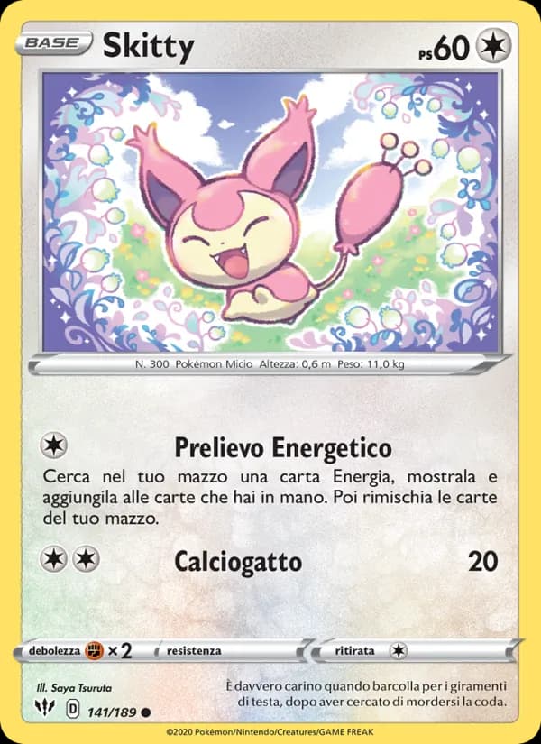 Skitty card in Italian