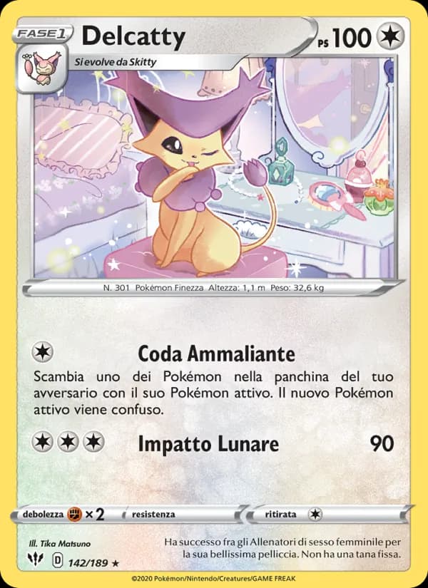 Delcatty card in Italian