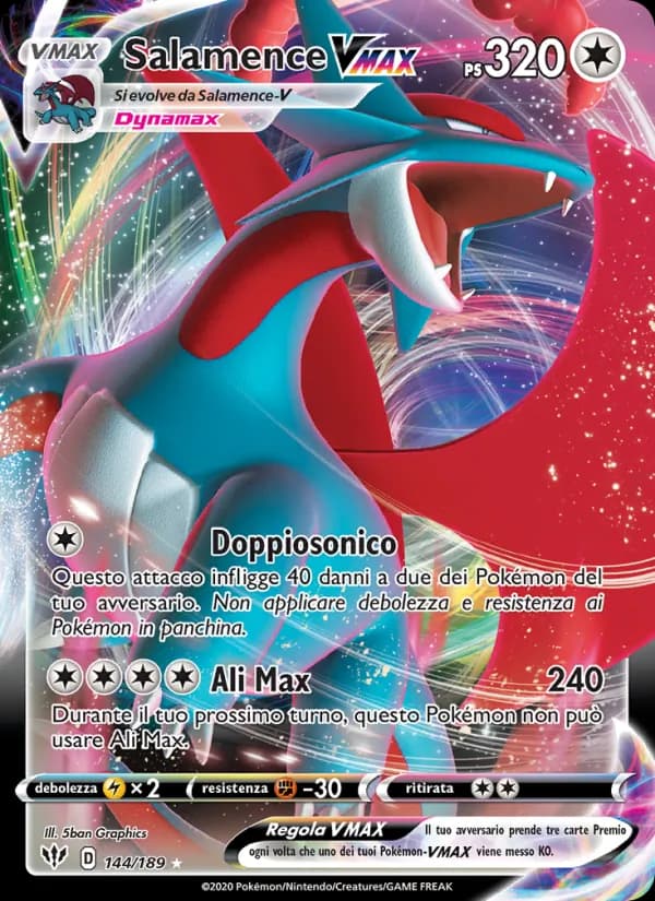 Salamence VMAX card in Italian