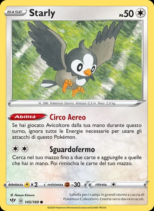 Starly card in Italian