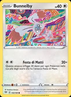 Bunnelby card in Italian