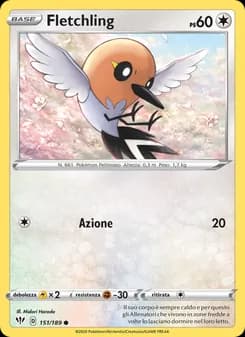 Fletchling card in Italian