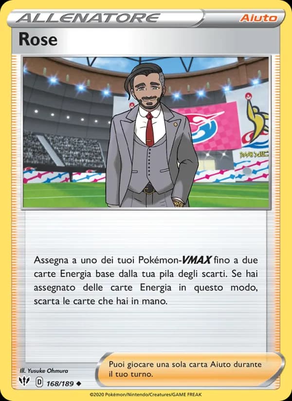 Rose card in Italian