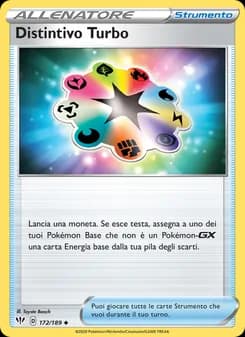 Distintivo Turbo card in Italian