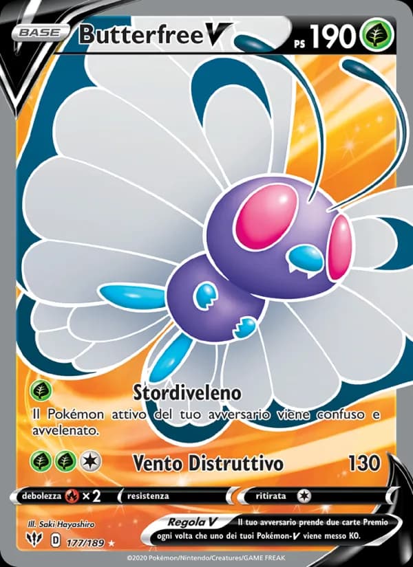 Butterfree V card in Italian