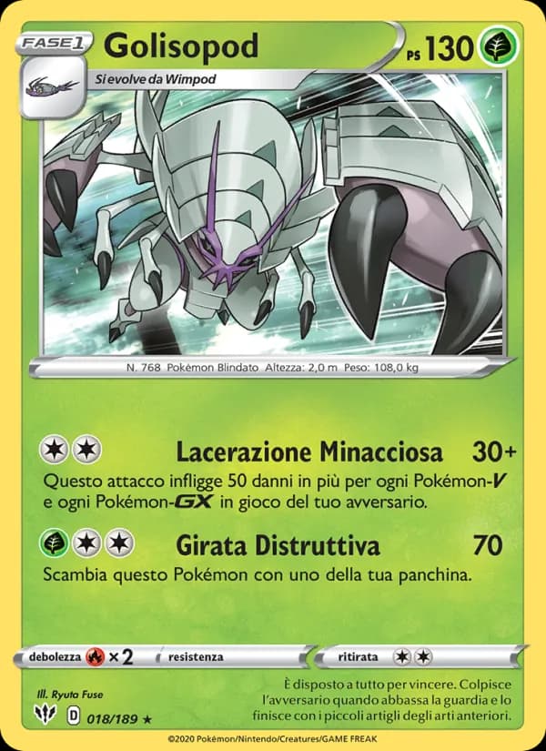 Golisopod card in Italian