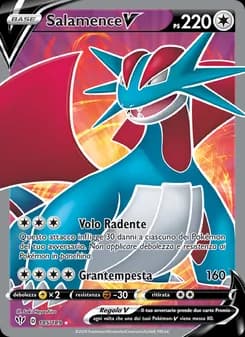 Salamence V card in Italian