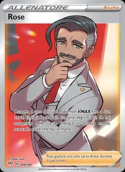 Rose card in Italian