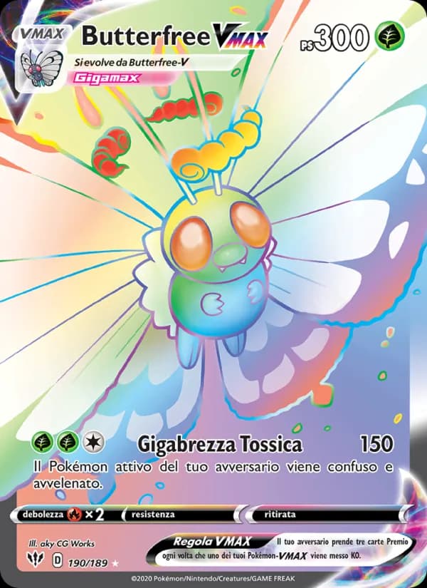 Butterfree VMAX card in Italian