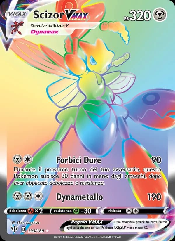 Scizor VMAX card in Italian