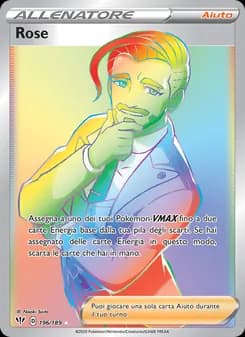 Rose card in Italian